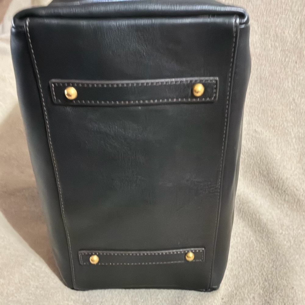 NWT Dooney & Bourke Florentine Leather Logo Lock Tote, color Black - Picture 5 of 12